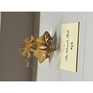 Danbury Mint Vintage 23k Gold Plated Christmas Ornament 1984